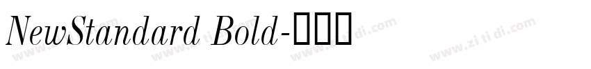 NewStandard Bold字体转换